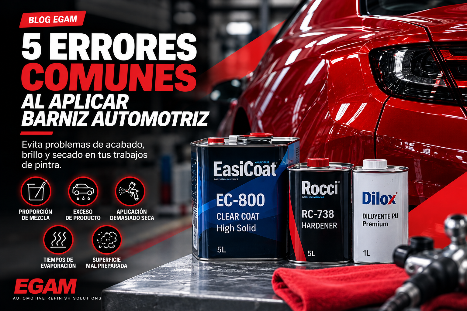 5 errores comunes al aplicar barniz automotriz